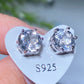 7-12mm Crystal Silver Ear Stud Earrings Bulk Wholesale