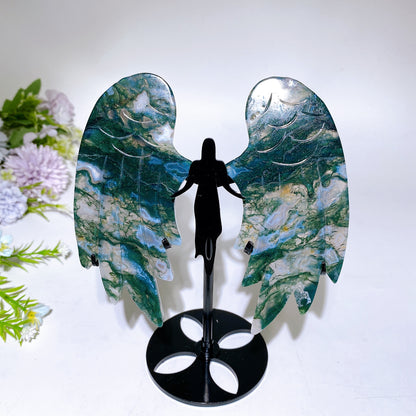 Crystal Angel Wings Carving with Stand Crystal Healing Bulk Wholesale