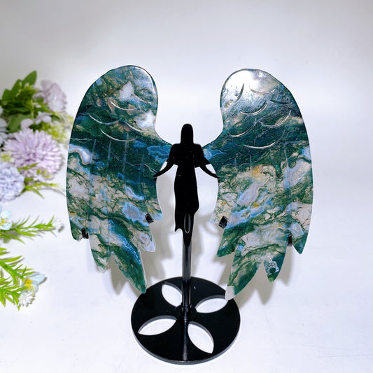 Crystal Angel Wings Carving with Stand Crystal Healing Bulk Wholesale