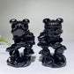 3.1" Black Obsidian Nezha Carving Bulk Wholesale