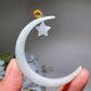 4-5.5cm Emerald Jade Moon & Star Pendant Crystal Healing Bulk Wholesale