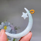 4-5.5cm Emerald Jade Moon & Star Pendant Crystal Healing Bulk Wholesale