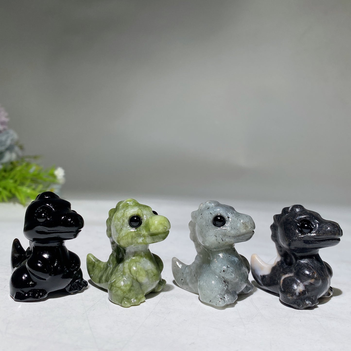 1.5" Crystal Dinosaur Carving Crystal Healing Bulk Wholesale