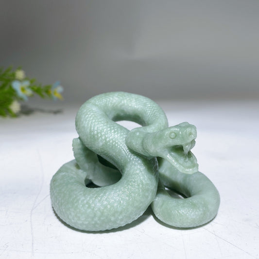 2.5" Crystal Snake Carving Bulk Wholesale