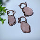 1.5" Rose Quartz Raw Stone Pendant Bulk Wholesale