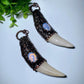 4.3" Tiger's Tooth with Opalite Pendant Bulk Wholesale