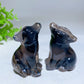 1.8"-2.1"  UV Reactive Volvanic Agate Turtle Elephant Cat Wolf Animal Carving Bulk Wholesale