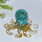 10cm Crystal Chips Infused Resin Octopus Carving Crystal Healing Bulk Wholesale