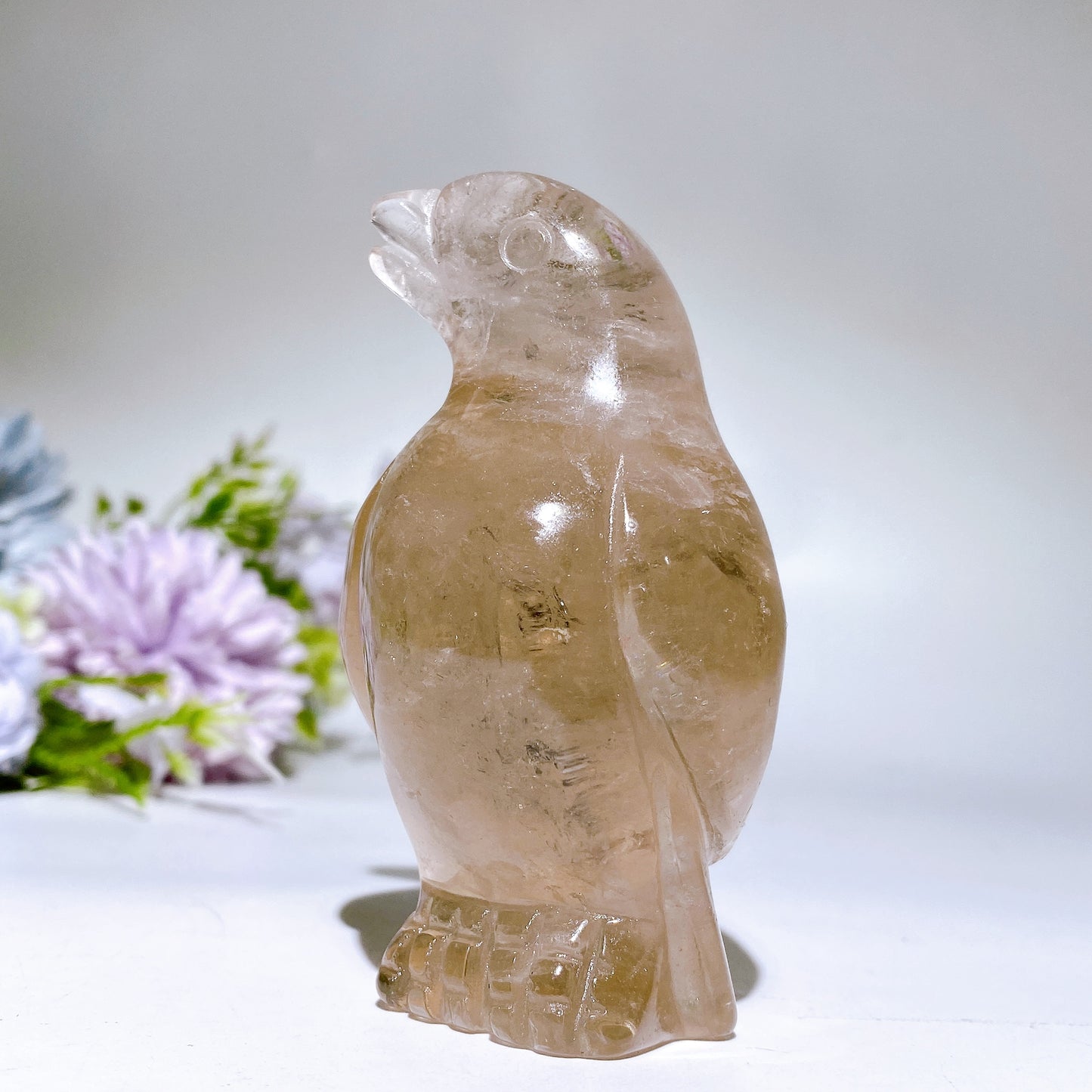 3.3" Smoky Quartz Penguin Carving Crystal Healing Bulk Wholesale