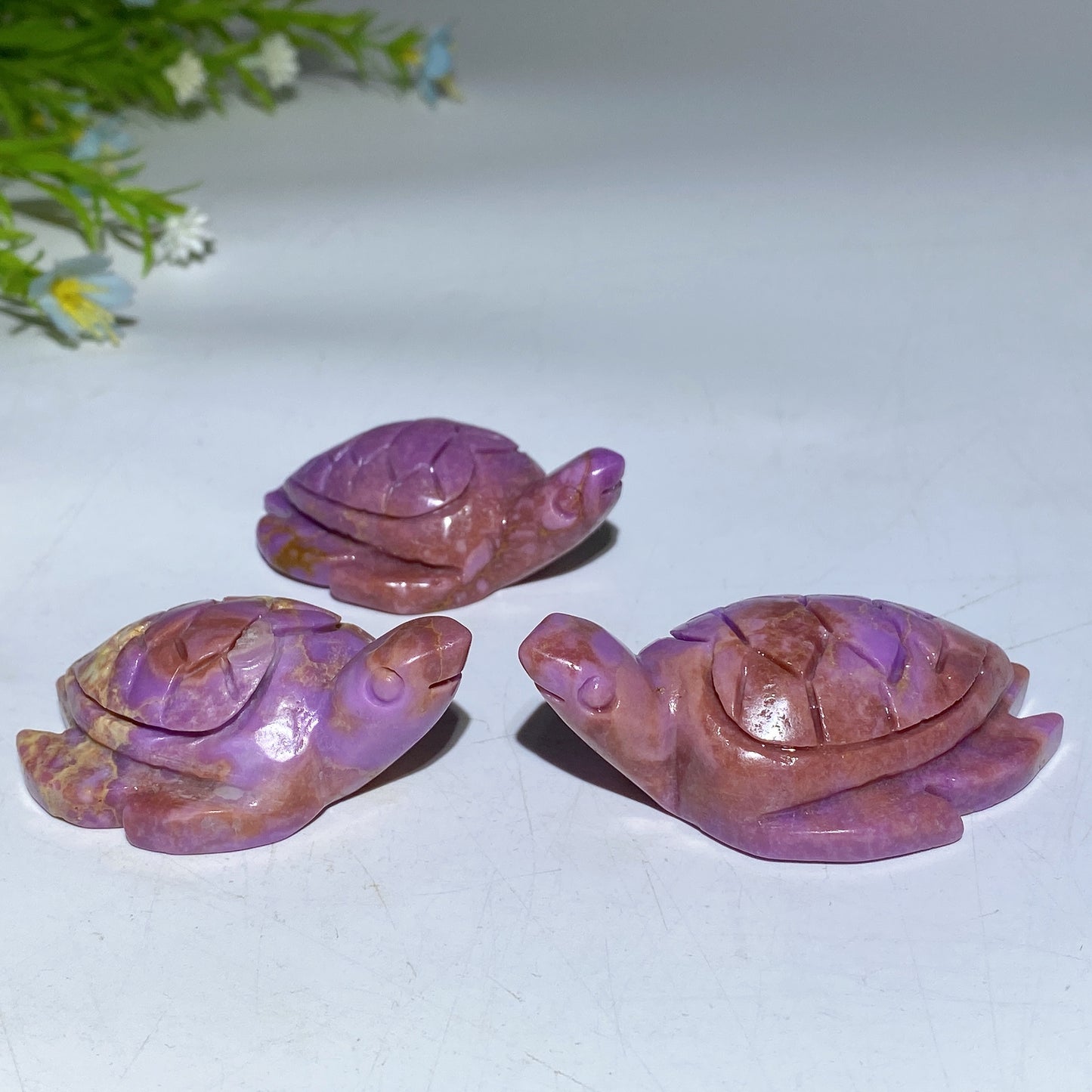 2.0"-2.4" Phosphosiderite Turtle Carving Bulk Wholesale