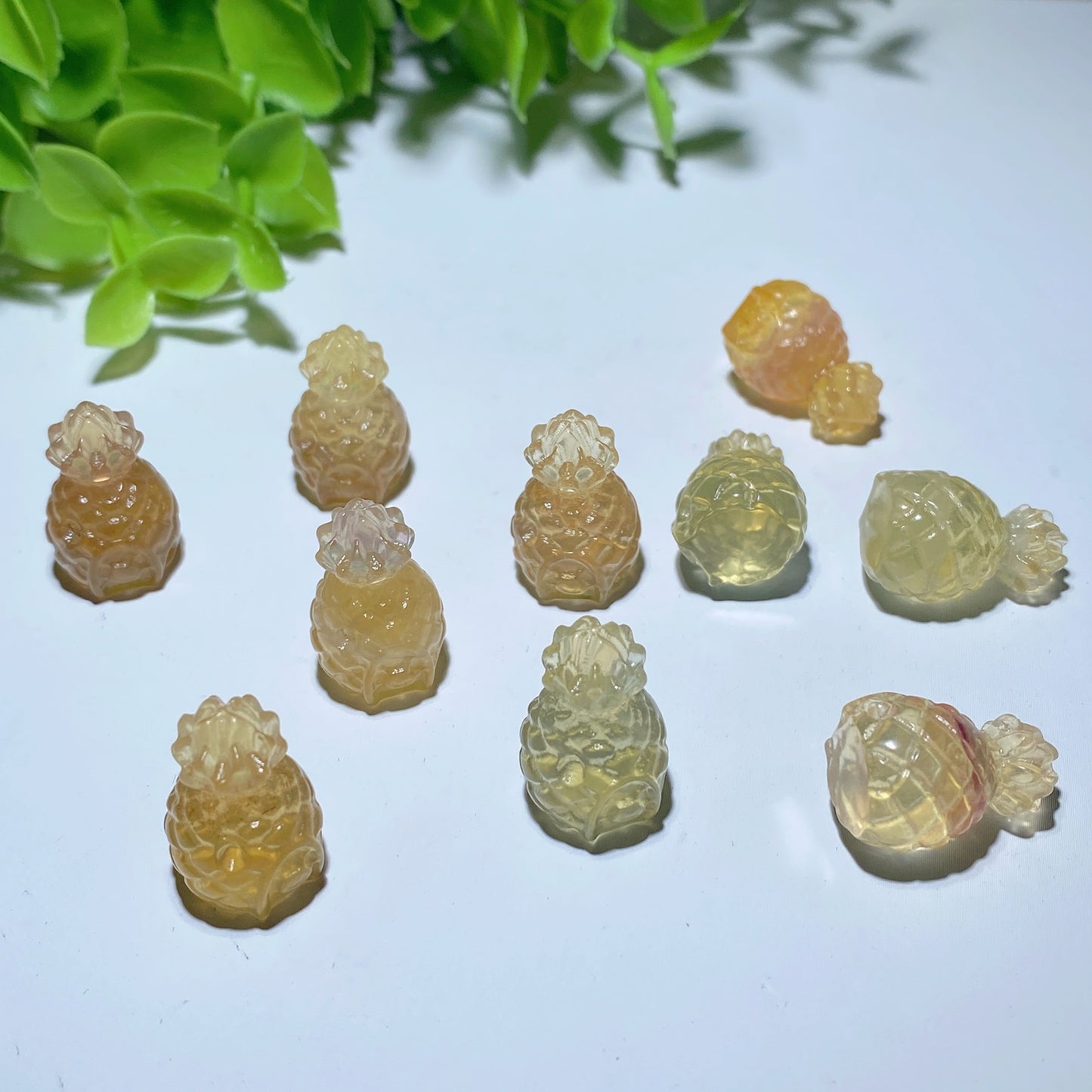 Yellow Fluorite Pinaple House Carvings Crystal Healing Bulk Wholesale