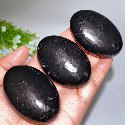 2.3" Schungite Palm Stone Bulk Wholesale