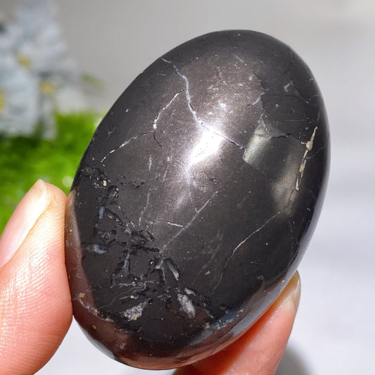 2.3" Schungite Palm Stone Bulk Wholesale