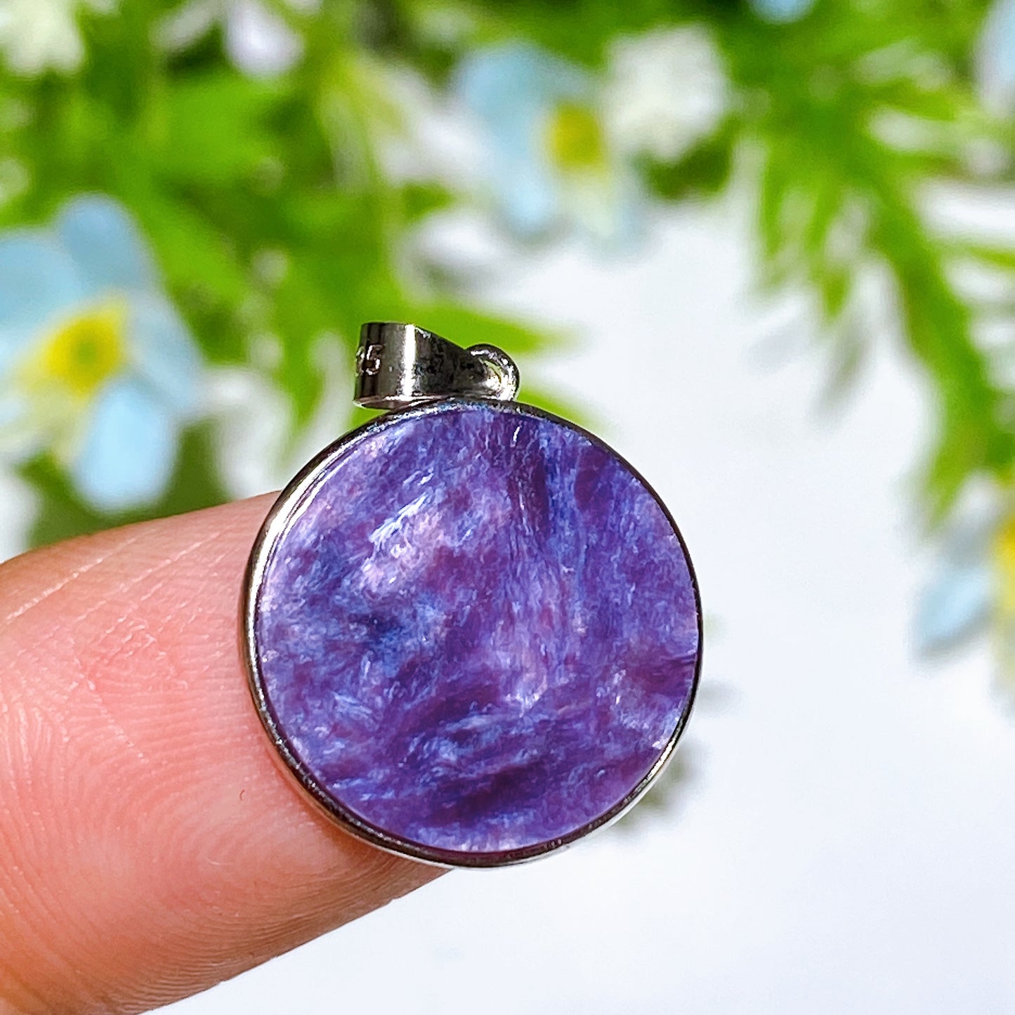 15mm Charoite Round Pendant Crystal Healing Bulk Wholesale