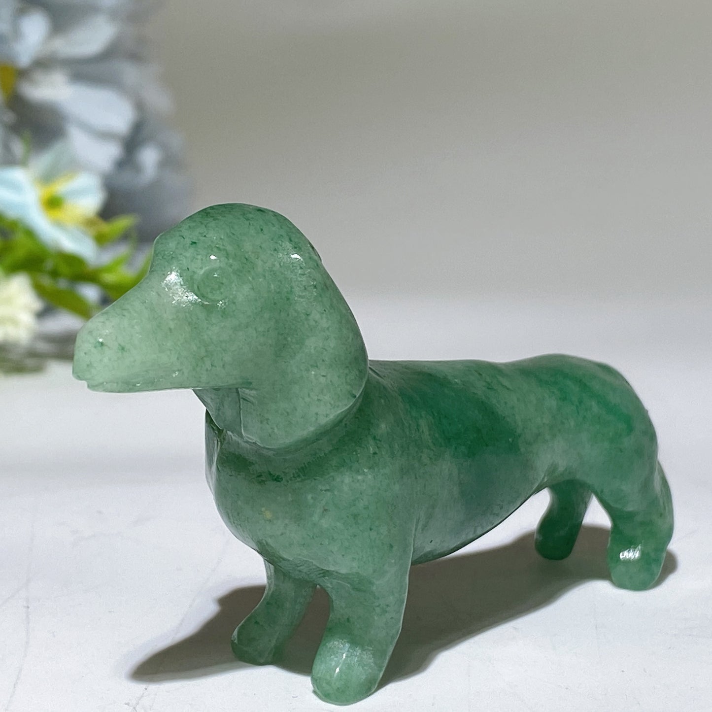 3.0" Crystal Sausage Dog Carving Bulk Wholesale