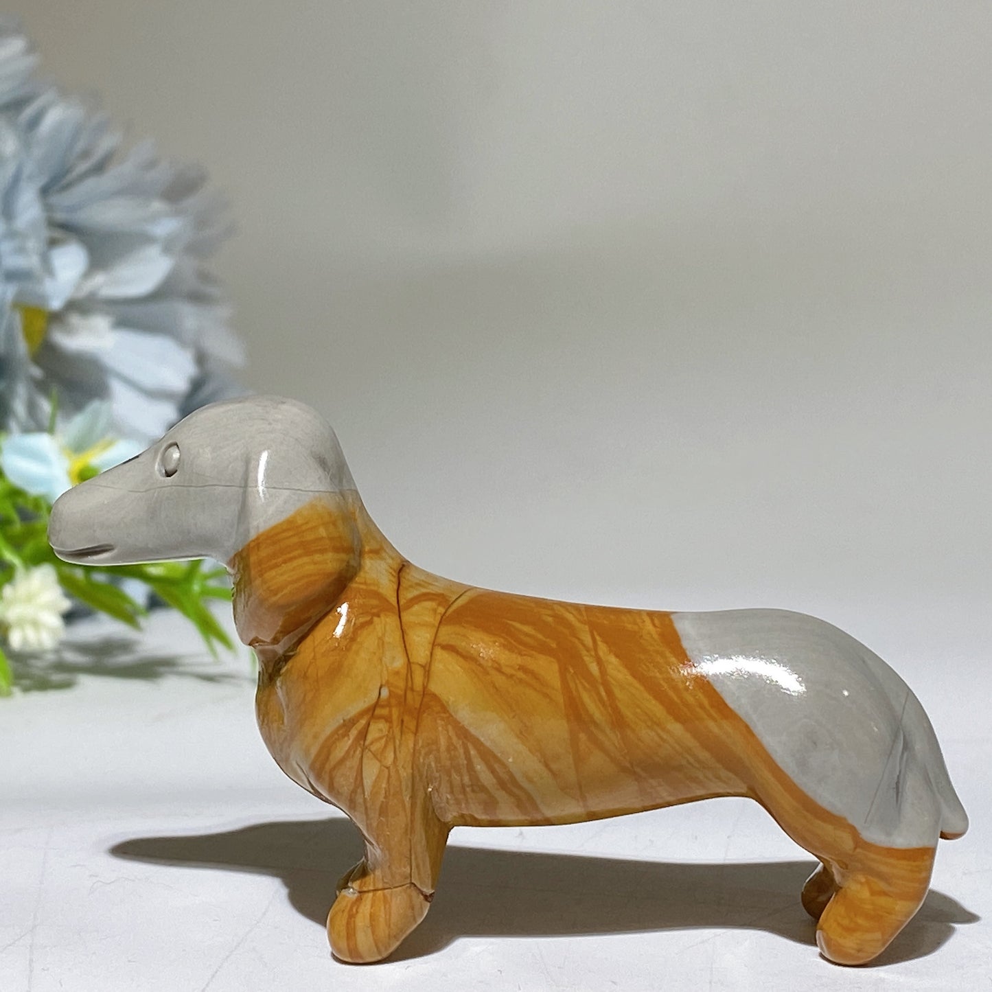 3.0" Crystal Sausage Dog Carving Bulk Wholesale