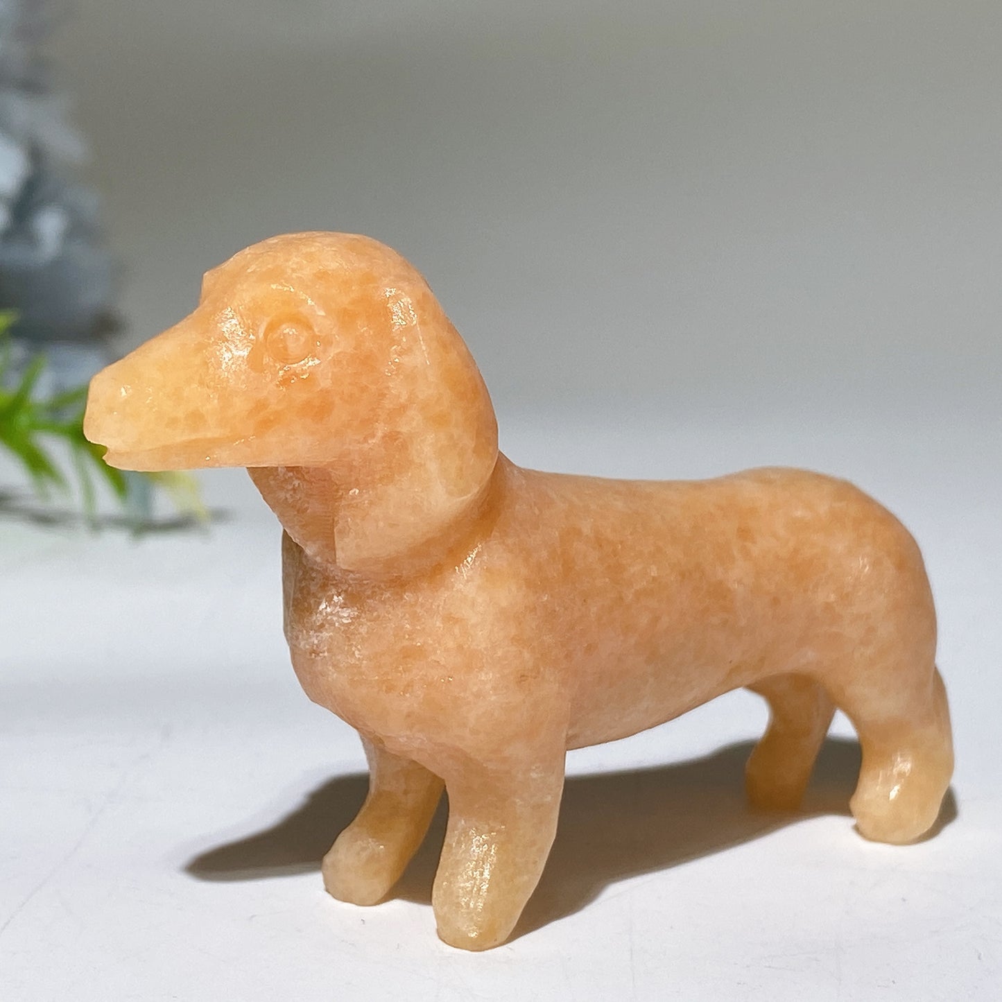 3.0" Crystal Sausage Dog Carving Bulk Wholesale