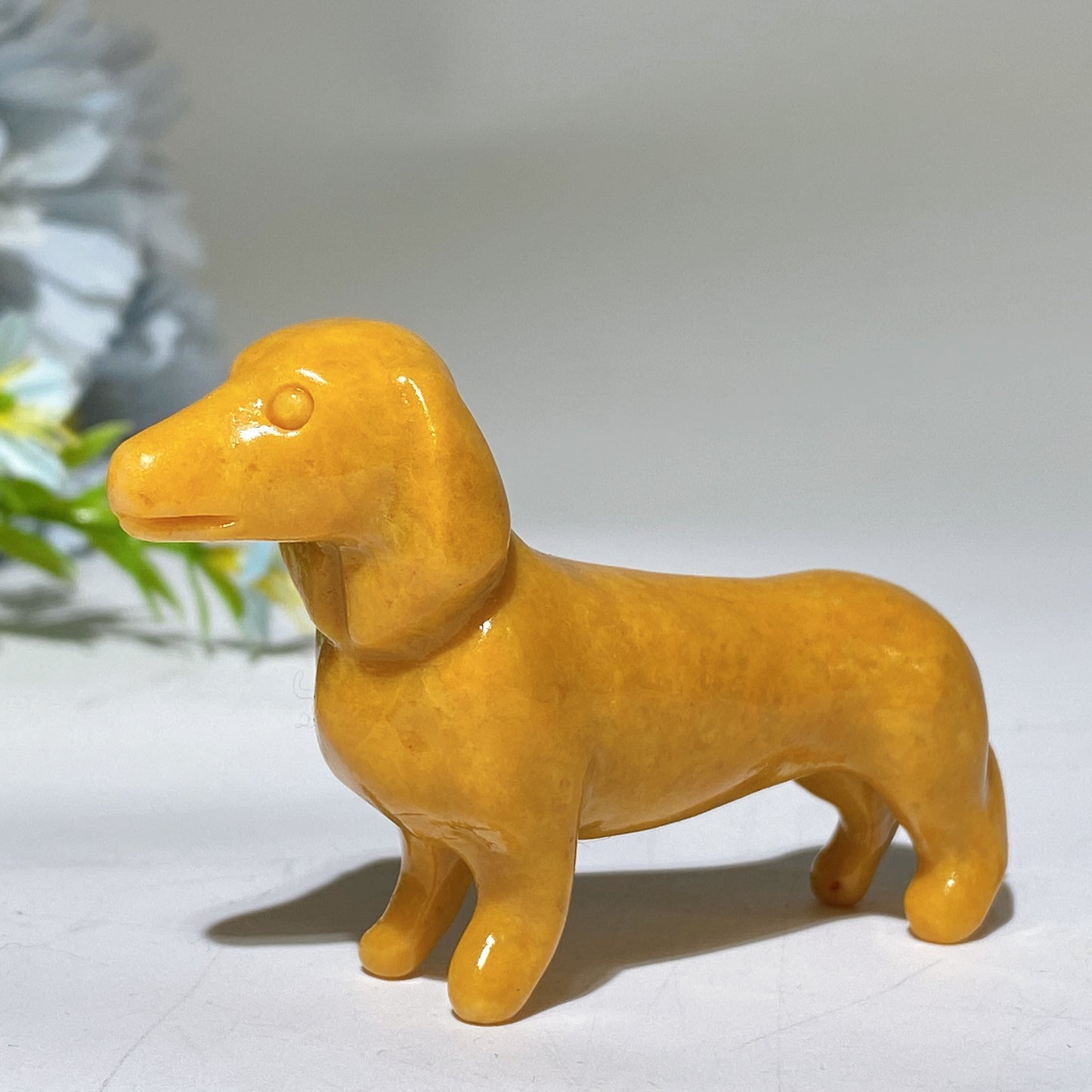 3.0" Crystal Sausage Dog Carving Bulk Wholesale