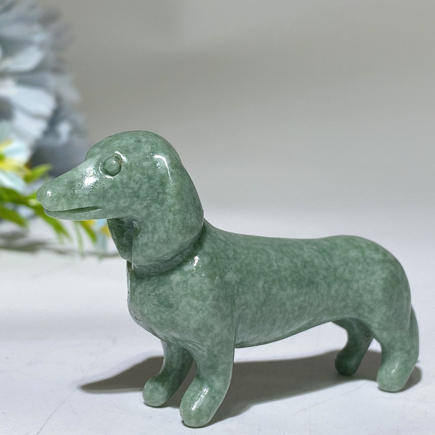 3.0" Crystal Sausage Dog Carving Bulk Wholesale