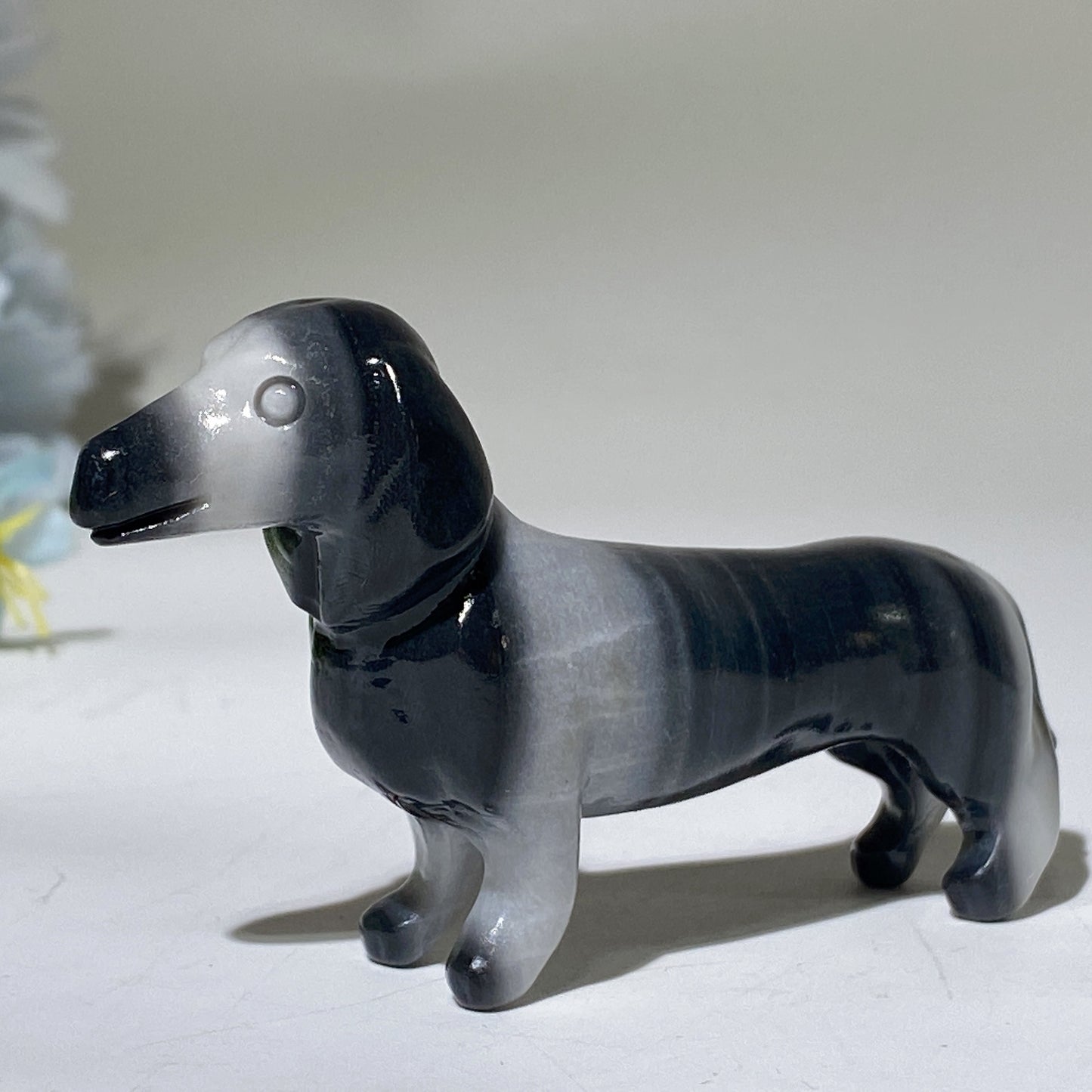 3.0" Crystal Sausage Dog Carving Bulk Wholesale