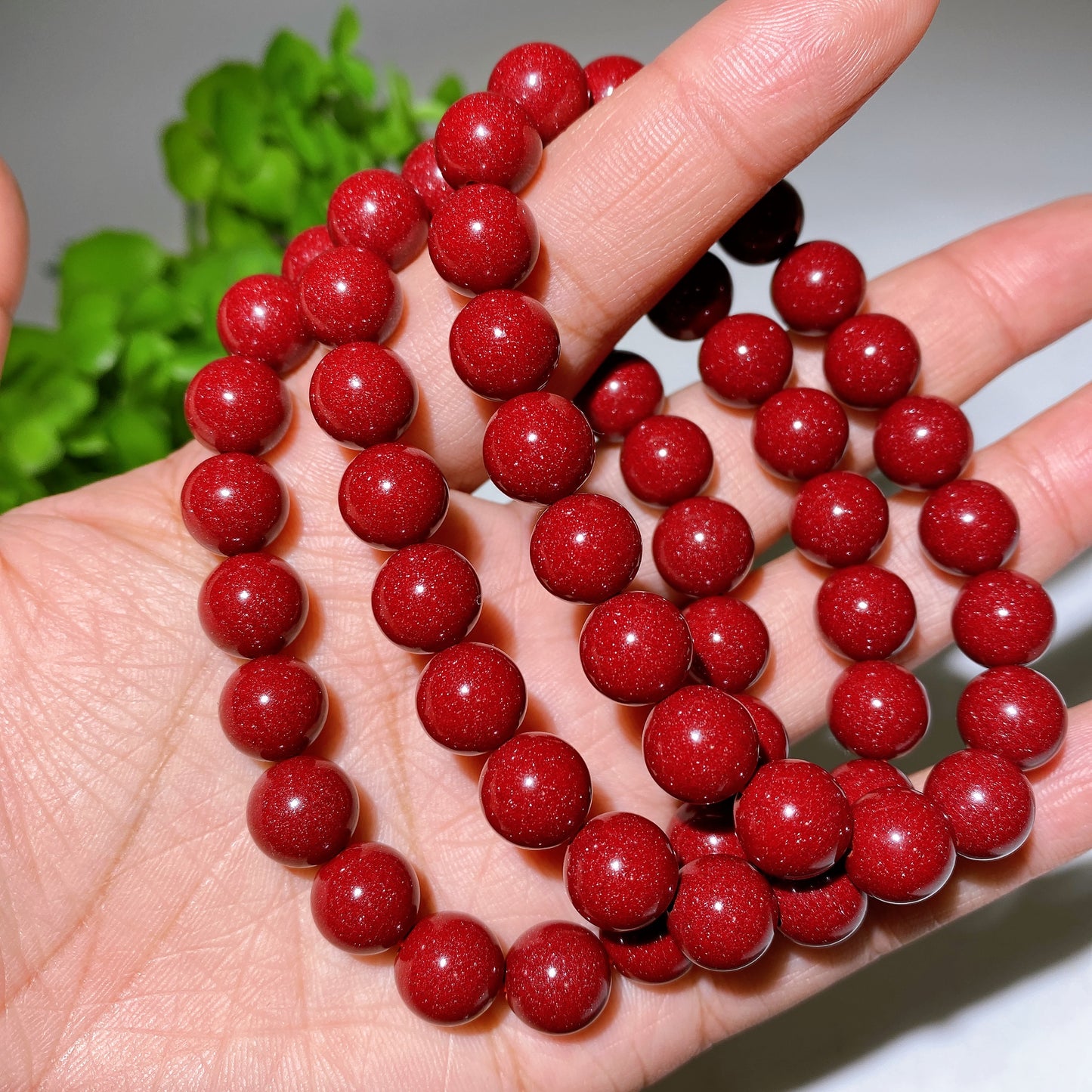 Cinnabar Bracelet Keyring Drilled Beads for Jewelry DIY Bulk Wholesale