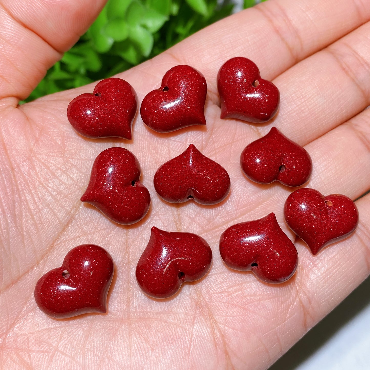 Cinnabar Bracelet Keyring Drilled Beads for Jewelry DIY Bulk Wholesale