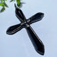 4.0" Black Obsidian Cross Pendant Bulk Wholesale