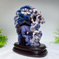 22cm Unique Blue Flower Agate Dragon Carving with Stand Crystal Healing Bulk Wholesale