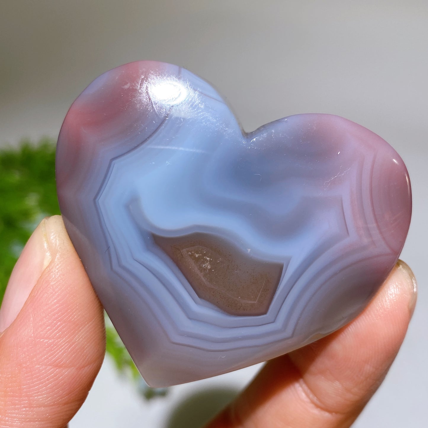 1.6"-2.5" Botswana Agate Heart Carving Crystal Healing Bulk Wholesale