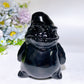 2.6"-4.0" Black Obsidian Oogie Boogie Carving Crystal Healing Bulk Wholesale