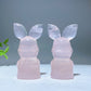 2.2" Rose Quartz Disney Piglet Carving Bulk Wholesale