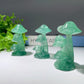 3.1" Green Fluorite Mushrooms Carvings Bulk Wholesale
