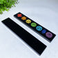 20cm Black Obsidian Board with Chakra Pattern Crystal Healing Bulk Wholesale