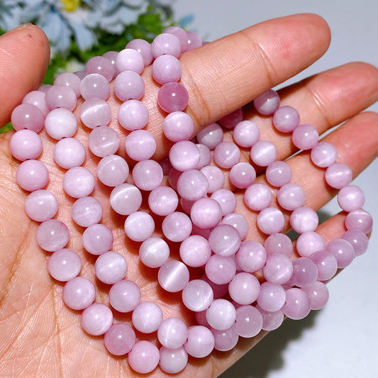 7mm UV Reactive Kunzite Bracelet Crystal Healing Bulk Wholesale