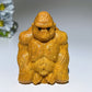 3.2" Serpentine Yellow Jade Gorilla Carving Crystal Healing Bulk Wholesale