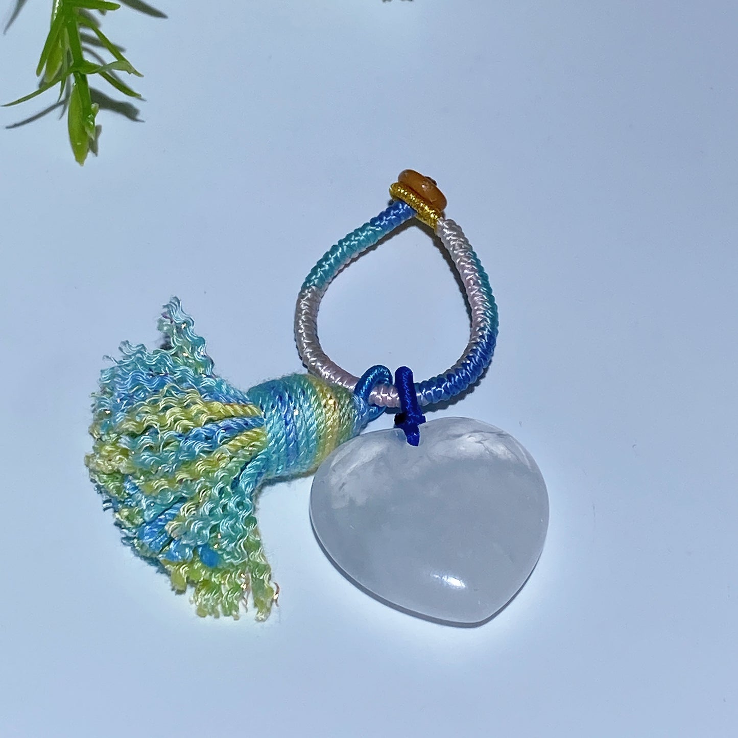 Crystal Heart with Rope Tassels Key Chain Crystal Healing Bulk Wholesale