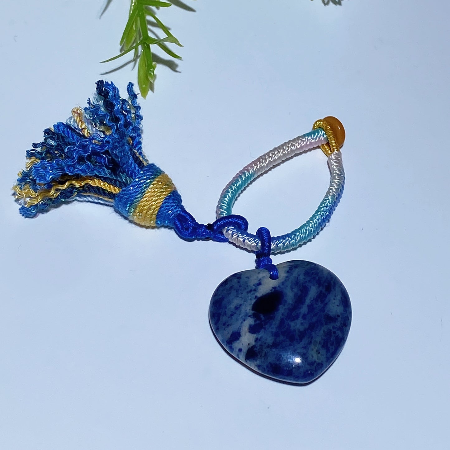 Crystal Heart with Rope Tassels Key Chain Crystal Healing Bulk Wholesale