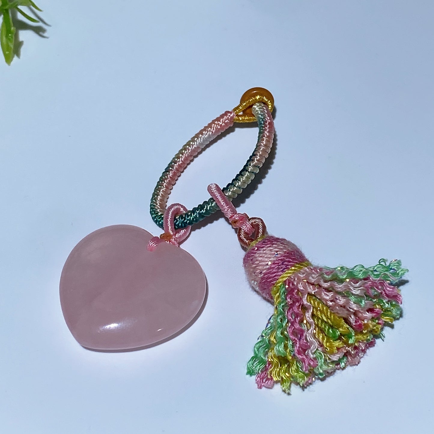Crystal Heart with Rope Tassels Key Chain Crystal Healing Bulk Wholesale