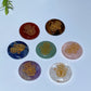 24mm Crystal Round Slab with Chakra Hand Printing Crystal Healing Bulk Wholesale
