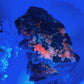 18cm Large Unique Sphelarite Grow with UV Reactive Calcite Skull Carving Crystal Healing Bulk Wholesale