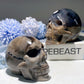 3.4" Volcanno Agate Skull Carvings Bulk Wholesale