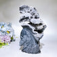 18cm Large Unique Sphelarite Grow with UV Reactive Calcite Skull Carving Crystal Healing Bulk Wholesale