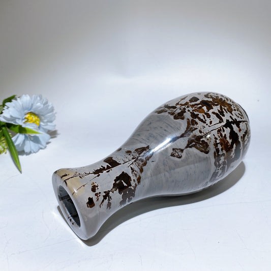 19cm Picture Jasper Vase Crystal Healing Carving Bulk Wholesale