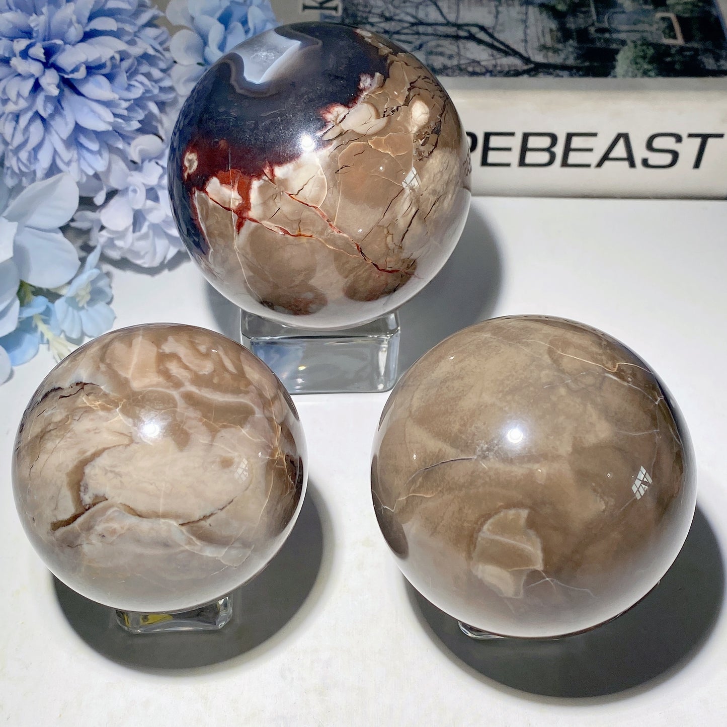 2.0"-4.0" Volcanno Agate Sphere Bulk Wholesale