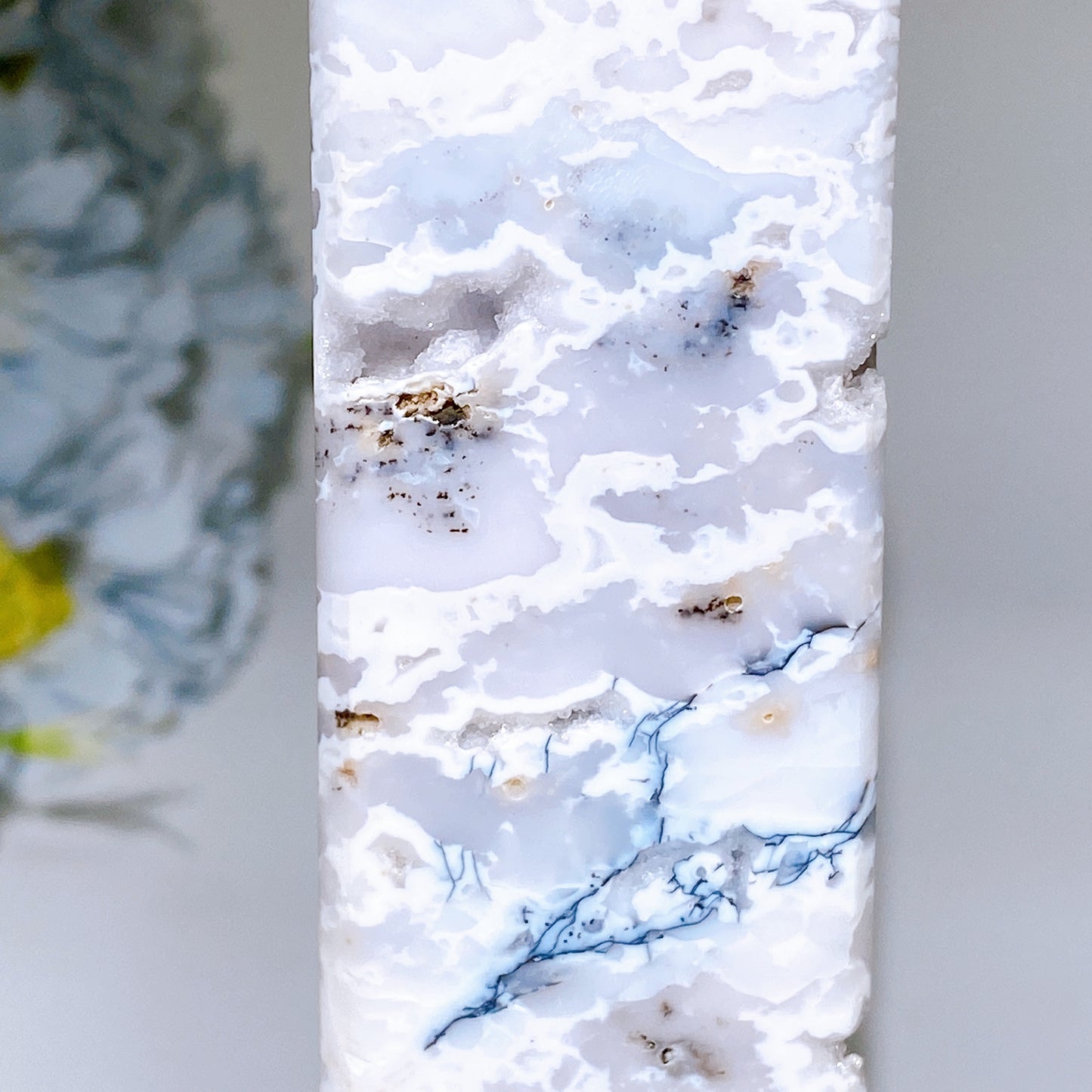 18-30cm White Druzy Dendritic Agate Tower Crystal Healing Bulk Wholesale