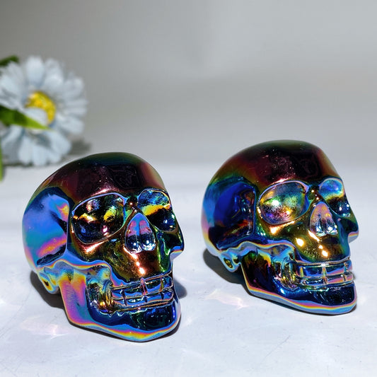 2.2" Aura Crystal Healing Skull Carving Bulk Wholesale