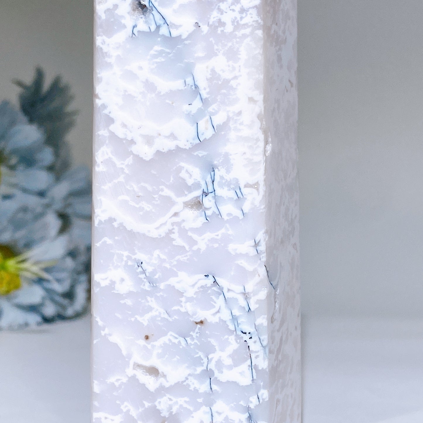 18-30cm White Druzy Dendritic Agate Tower Crystal Healing Bulk Wholesale