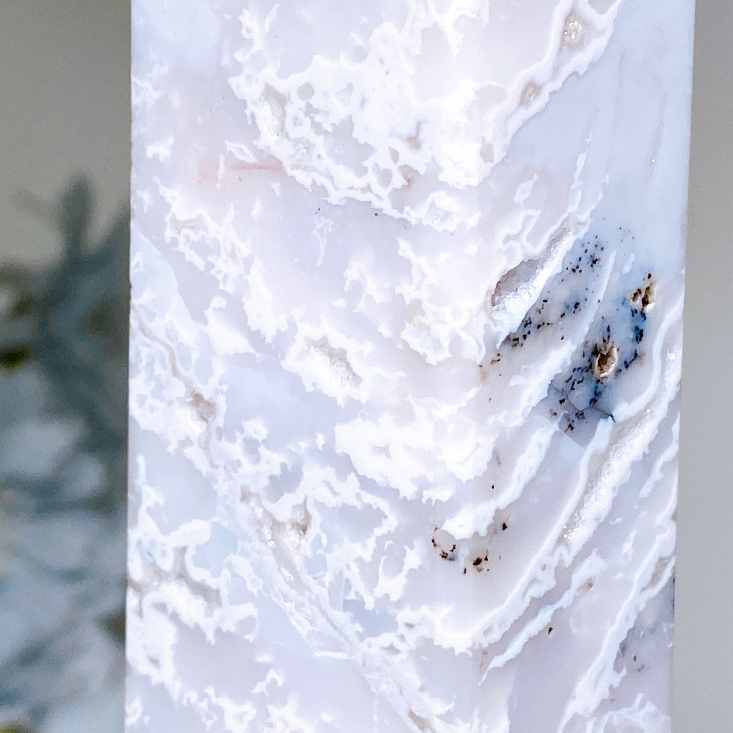 18-30cm White Druzy Dendritic Agate Tower Crystal Healing Bulk Wholesale