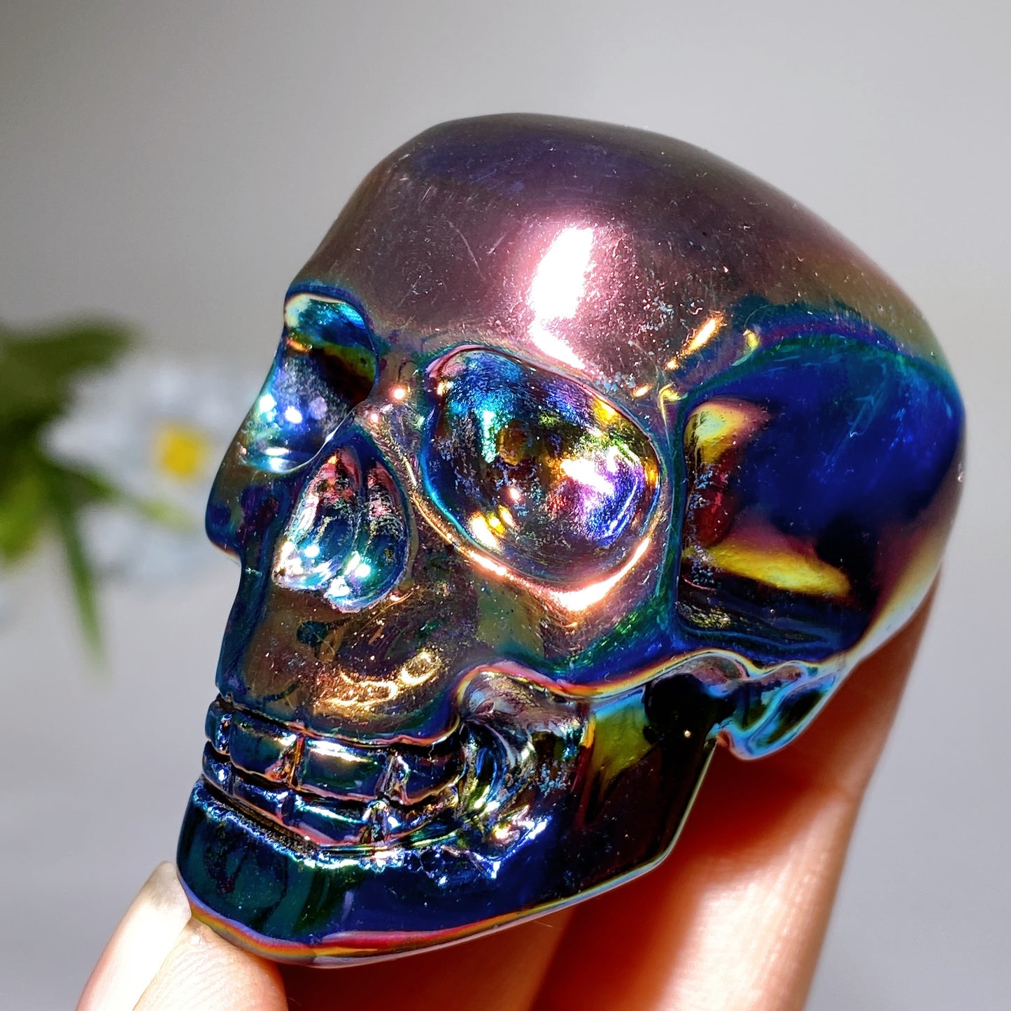 2.2" Aura Crystal Healing Skull Carving Bulk Wholesale