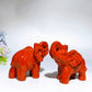 3.0" Red Jasper Elephant Carving Crystal Healing Bulk Wholesale